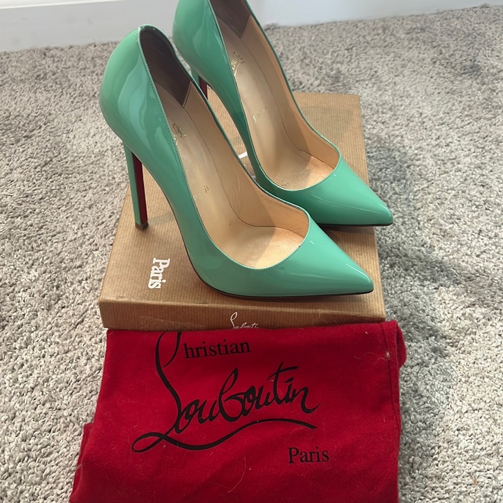 Rare Christian Louboutin Aquamarine Pigalle